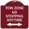 Signmission No Stopping Anytime W/ Bi-Directional Arrow Heavy-Gauge Aluminum Sign, 18" x 18", BU-1818-23579 A-DES-BU-1818-23579 - alternate 1